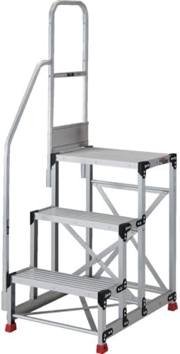 トラスコ中山 株 TRUSCO アルミ製作業用踏台 3段 高さ0.75m 天板寸法